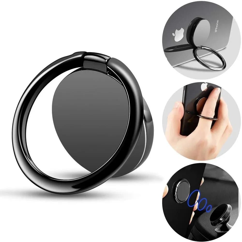 Bague aimant rotatif, support pour téléphone 360° en métal, universel, patch magnétique pour smartphone, modèle luxe,