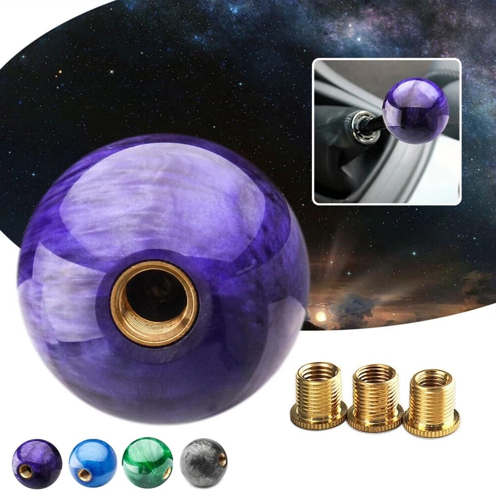 Pommeau de Levier de Vitesse Universel en Plastique Acrylique Marbré, Pièces de Rechange Automobiles pour Voiture Manuelle, 54mm