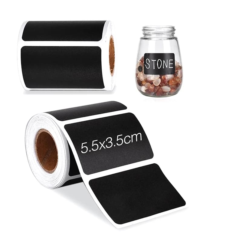 Étiquettes autocollantes imperméables noires, 120 pièces, pour stockage de produits en pot scellé, pour cuisine, tableau noir
