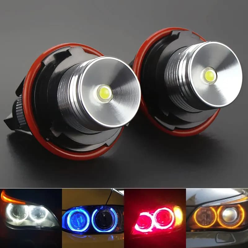 Ampoules LED yeux d'ange sans erreur Canbus 10W, 2 pièces, pour BMW E39 E53 E60 E61 E63 E64 E65 E66 E87 525i 530i xi 545i M5