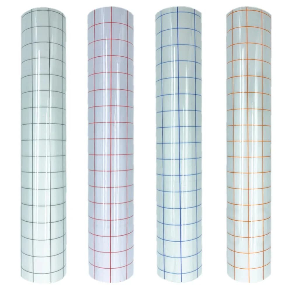 Ruban adhésif en vinyle transparent pour transfert, avec grille d'alignement, ruban d'application pour découpe Silhouette Cameo, autocollants en vinyle, enseignes, autocollants de fenêtre