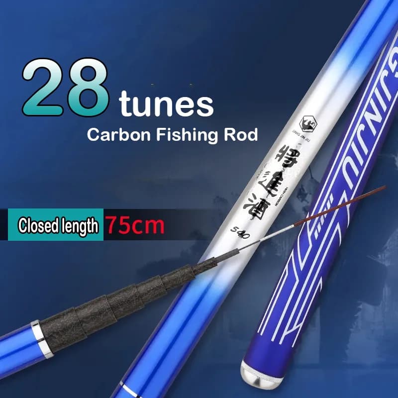 Pêche violente et injuste en carbone bleu, carpe longue, traînée maximale de 10kg, main légère, plus récent, pêche en menton, 7m, 8m, 9m, 10m