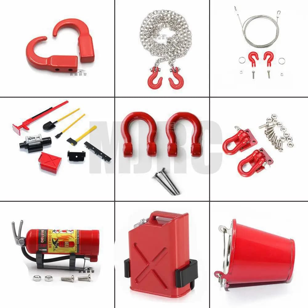 Accessoires d'outils de décoration simulée de voiture RC pour 1:10 RC chenille TRX4 Axial SCX10 III AXI03007 RBX10 Redcat MST