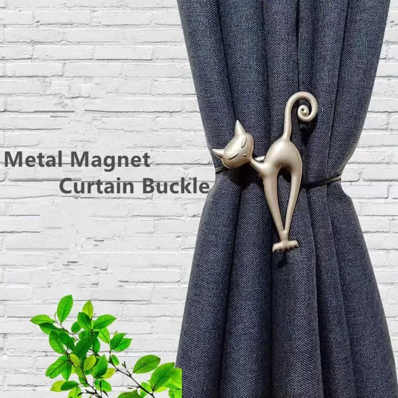 1 pièce Attache de rideau magnétique créative européenne, motif chat, support de rideau de haute qualité, crochet décoratif, accessoire de maison