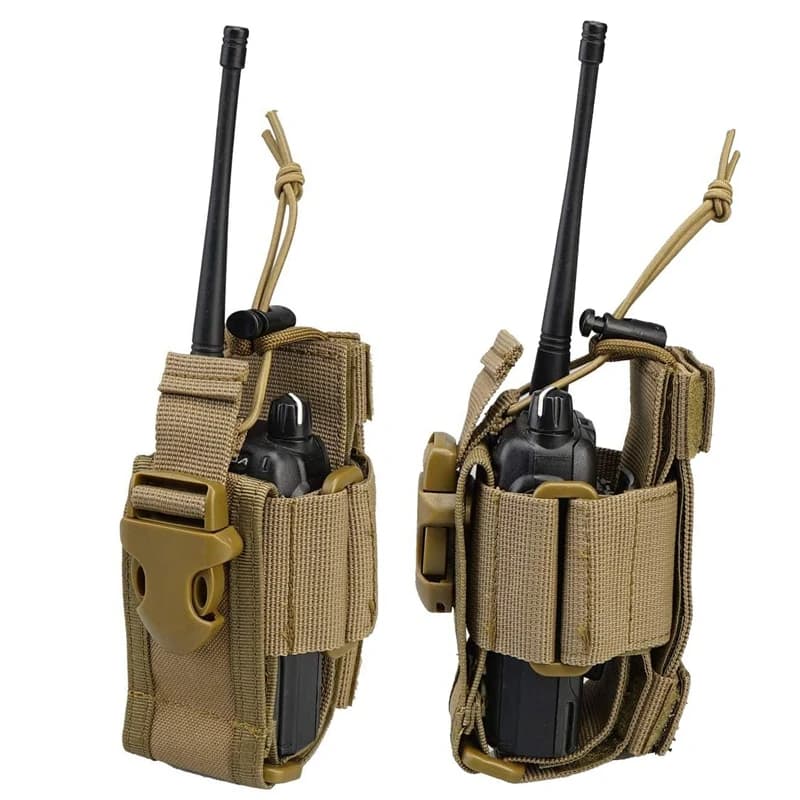 DulMolle-Poudres radio bidirectionnelles Walperforated Talkie Holder, Sac de taille, Nylon Magazine, Portable Interphone Holster, Pack de chasse