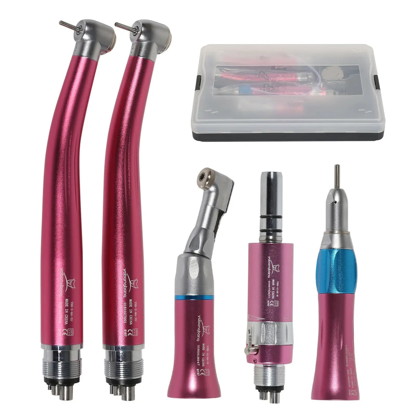 Kit de pièces à main dentaires haute et basse vitesse, Turbine à Air simple à eau, 4 trous, adapté à NSK Pana Max, couleur rose
