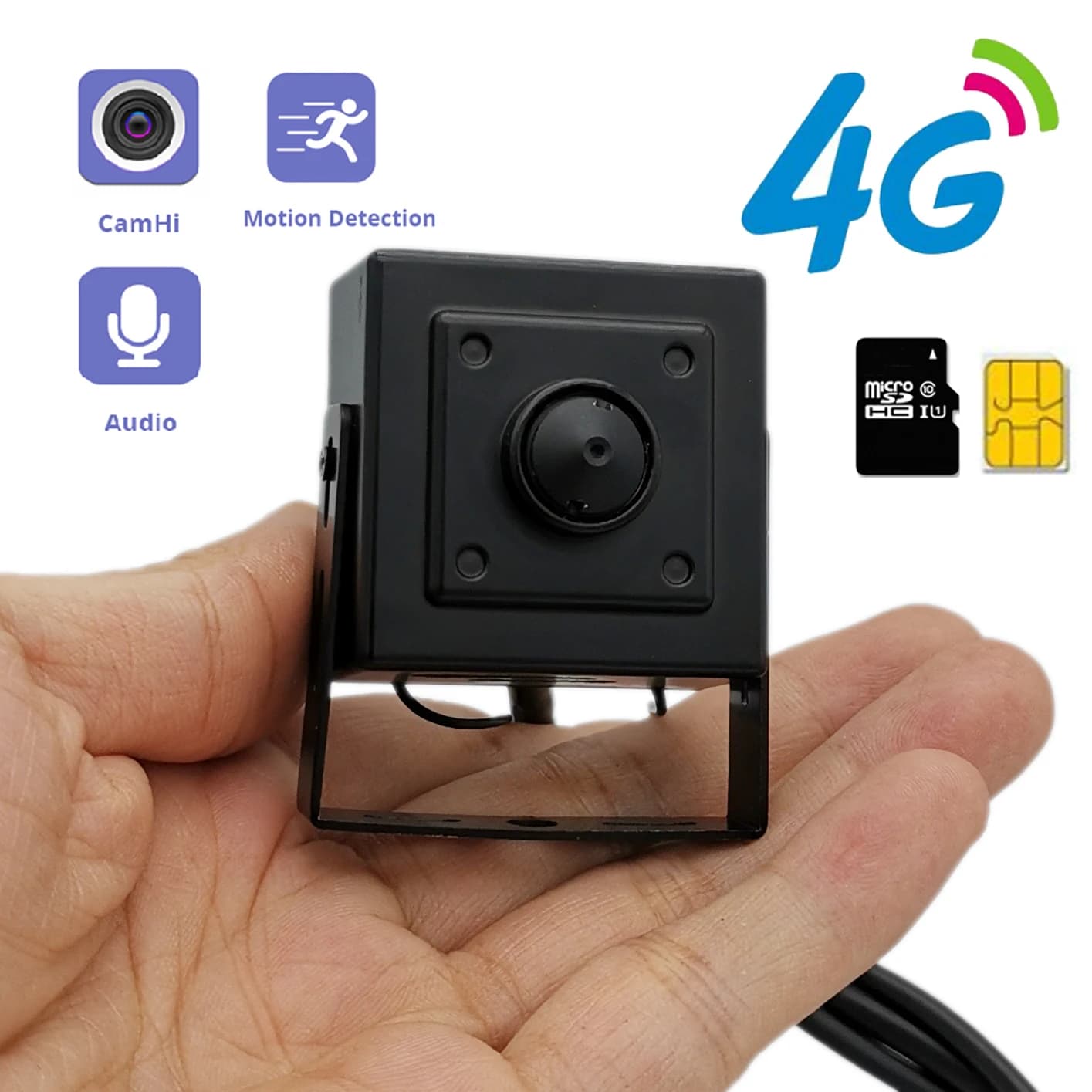 Mini caméra portable EU 3G 4G Lte 4G, 1920P, 1080P, 101SD EpiCard, CCTV P2P, moniteur de surveillance audio, sténopé de sécurité, application Camhi