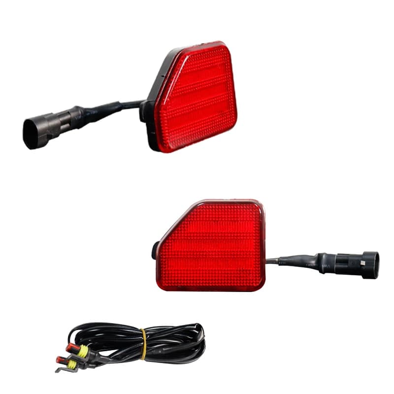 Feux réflecteurs de pare-chocs LED pour voiture, verres fumés/rouges, fonctionnant comme feux arrière/de position ou feux antibrouillard arrière pour Jeep Wrangler JL 2018 et modèles ultérieurs