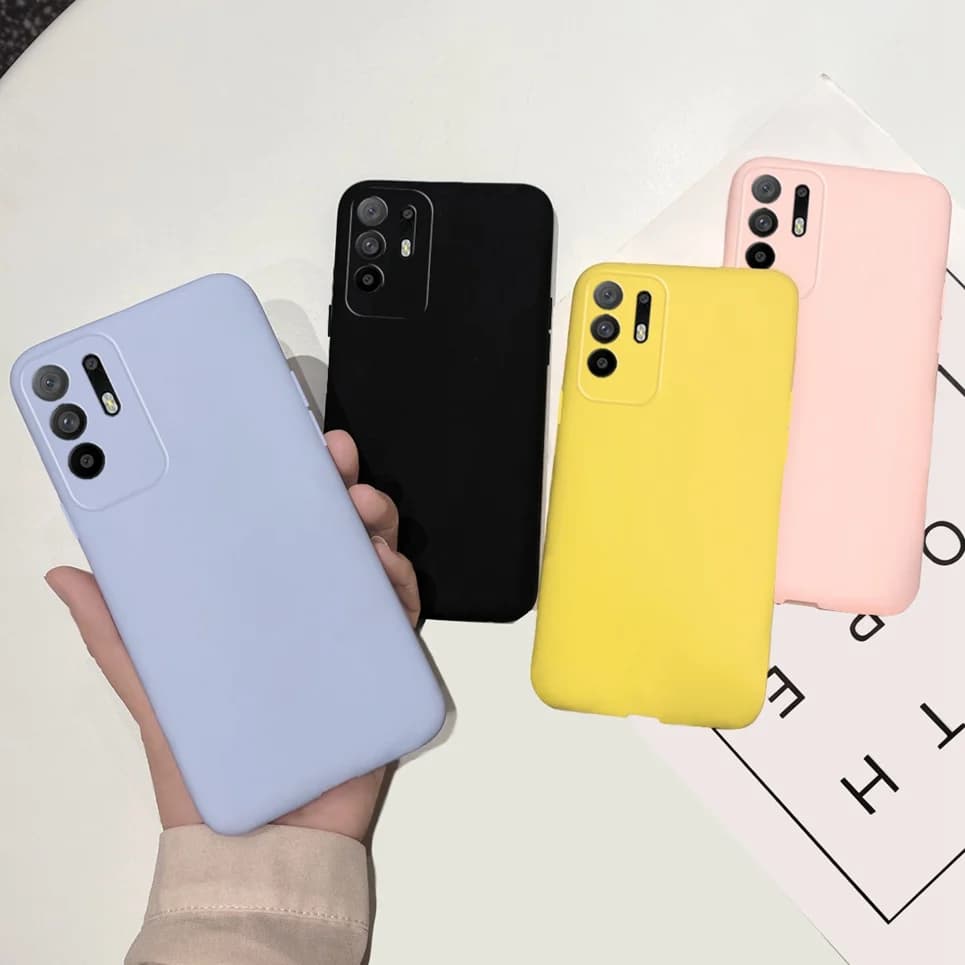Pour Oppo A94 5G étui en Silicone liquide coque de téléphone pour OPPO A94 5G A 94 oppo CPH2211 couverture arrière souple TPU pare-chocs 6.43 " Fundas couverture