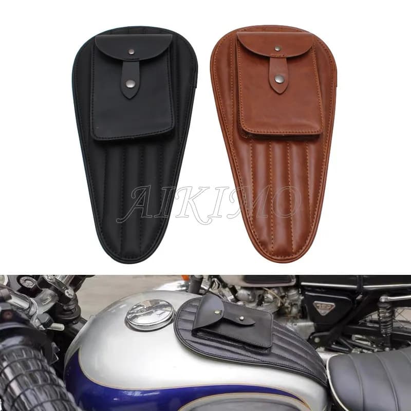 Sac de soutien-gorge en cuir PU Old School, housse de Chap, panneau de protection, bavoir, précieux, universel, moto, Honda CG125, Harley, Suzuki, Triumph, 2 couleurs