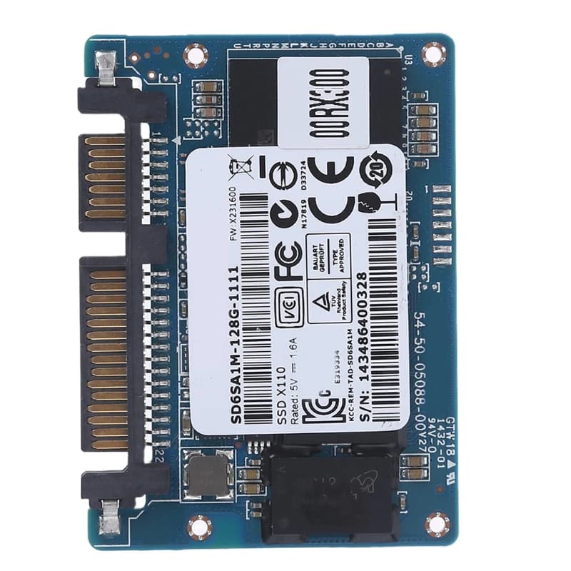 Disque dur SSD, SATA, 8 go, 128 go, demi-mince, pour ordinateur portable, avec Port 7 + 15 broches