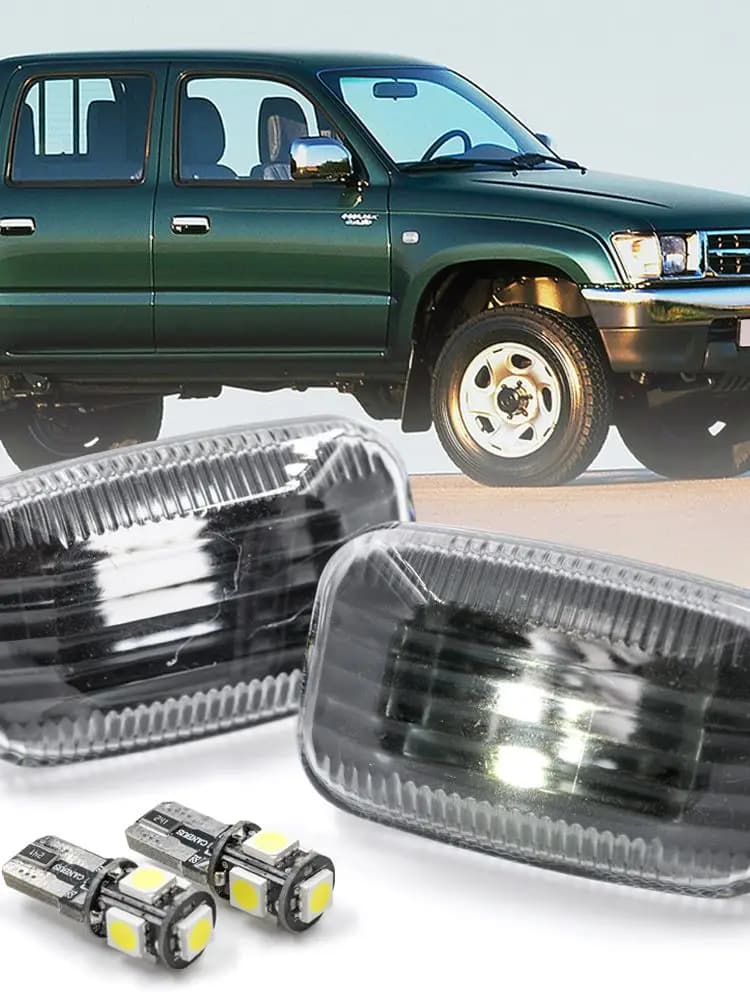 Clignotant latéral de garde-boue Euro clair avec ampoule, pour Toyota Hilux sixième génération LN140 LN150 LN160 LN170