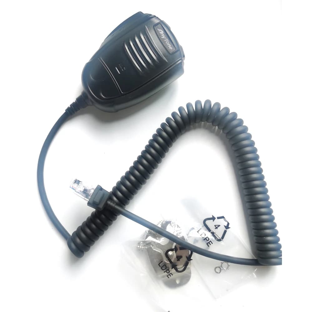Microphone ANYTONE d'origine pour Radio CB AT-5555N AT5555N II AM/FM/SSB Radio 10 mètres