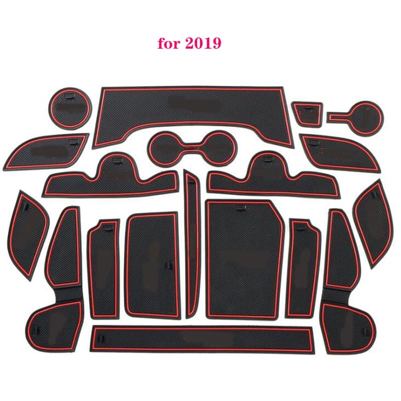 Tapis de rainure de porte de voiture, fente de porte de voiture, coussin de tasse non ald-ald, décoration intérieure de style de voiture, adapté pour Hyundai 4.3 son 2015 2016 2017 2018 2019