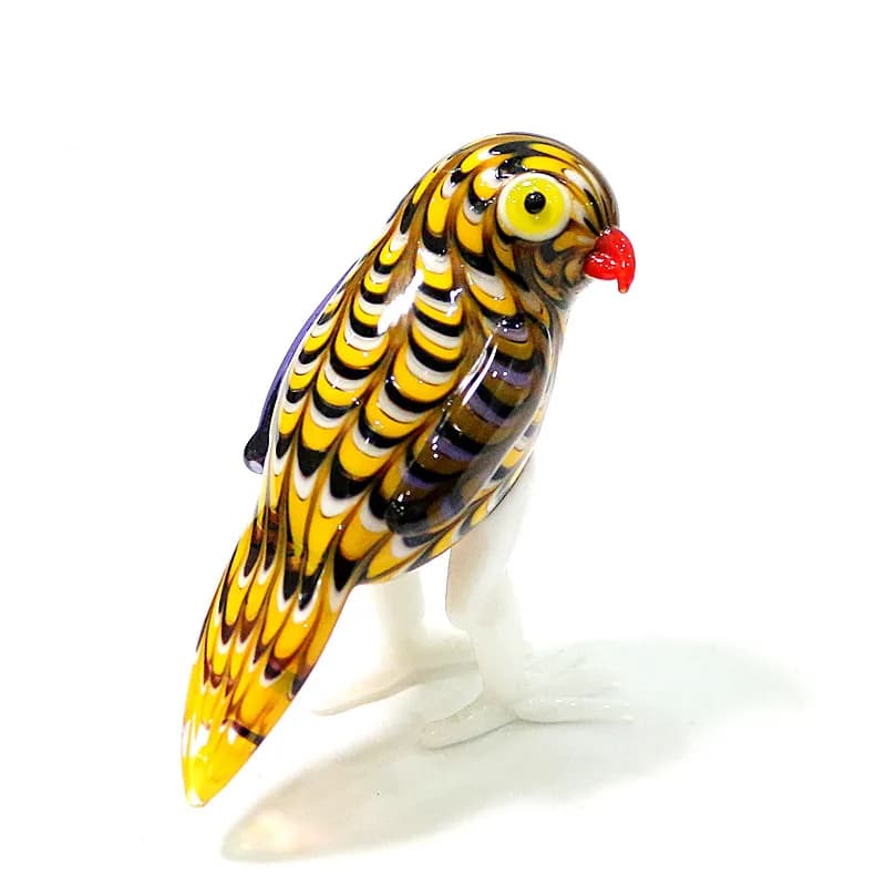 Statue de hibou en verre Murano artisanal miniature mignonne statue d oiseau animal décoration de bureau maison collection cadeau de fête nouvel an créatif idée cadeau original décoration tendance