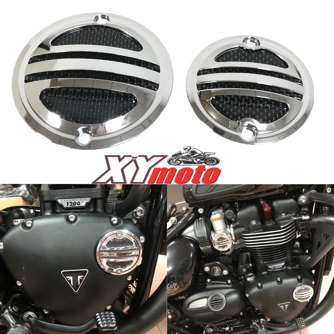 Insigne d'embrayage Hurbike et couvercle d'inspection Acg, Triumph Street Twin Bonneville T100 T120 Bobber Thruxton ScramJeff 2016-2020