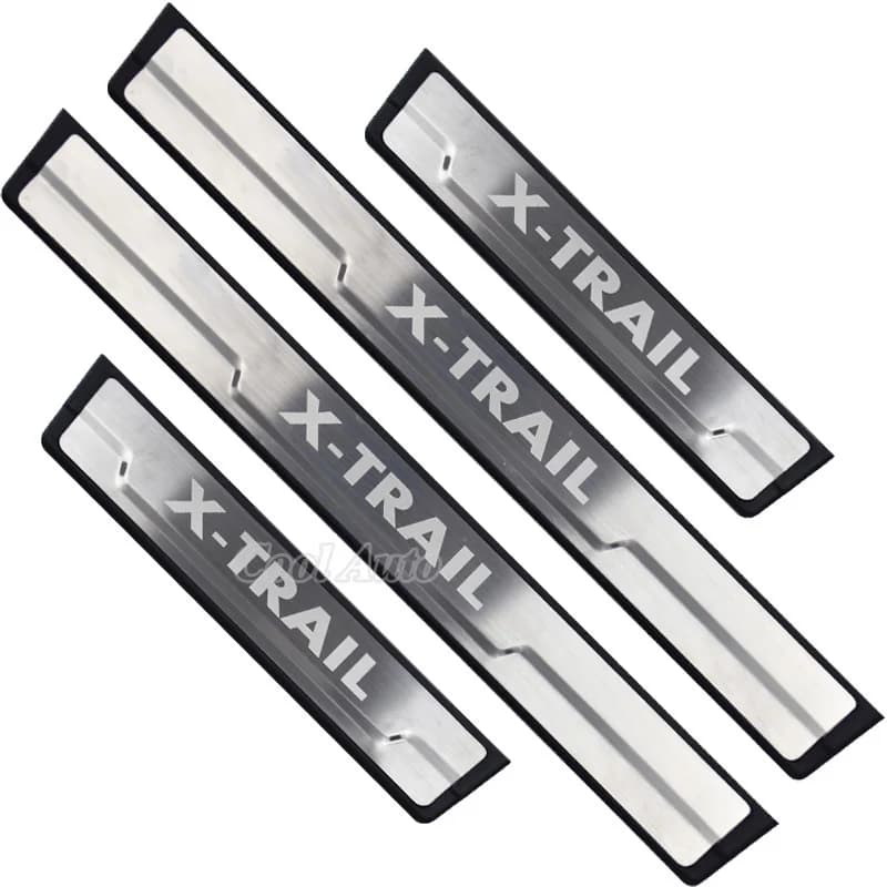 Pour Nissan x-trail T33 T32 accessoires 2025 2024 2023-2014 seuil de porte de voiture en acier inoxydable coup de pied plaque de protection garniture de protection