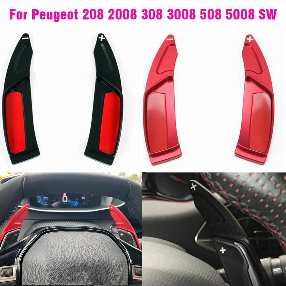 Palettes de changement de vitesse de voiture pour Peugeot 208 308 508 2008 3008 5008 GTi, accessoires d'extension de levier de vitesse au volant avant 2017