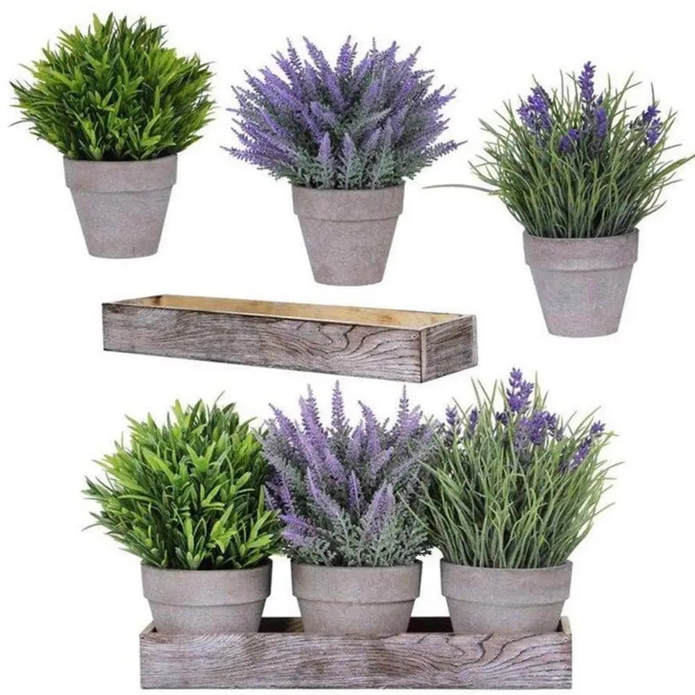 Fleurs de lavande artificielles, 5 têtes, 1 pièce, branches de fleurs, pour un jardin de mariage en plein air, pour une décoration de pâques, DIY