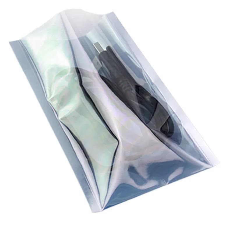 Sac de protection antistatique en plastique ouvert, 100 pièces, bâton à mémoire de forme, pochette d'emballage pour objectif de caméra, disque dur, Logo imprimé