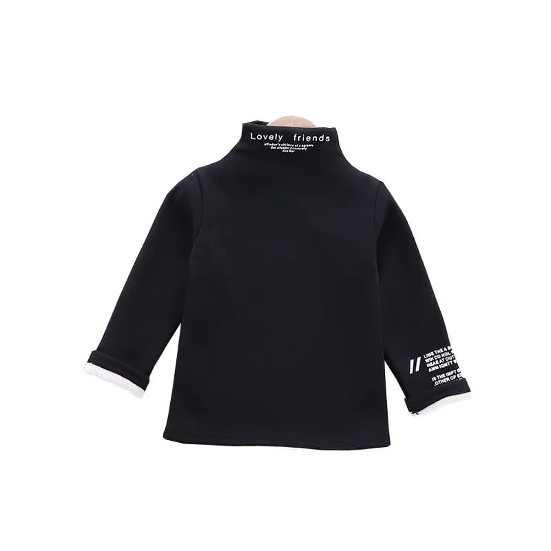 Sweat-shirt chaud à manches longues pour bébé, vêtement avec lettres imprimées, pour fille et garçon, automne-hiver, 2021