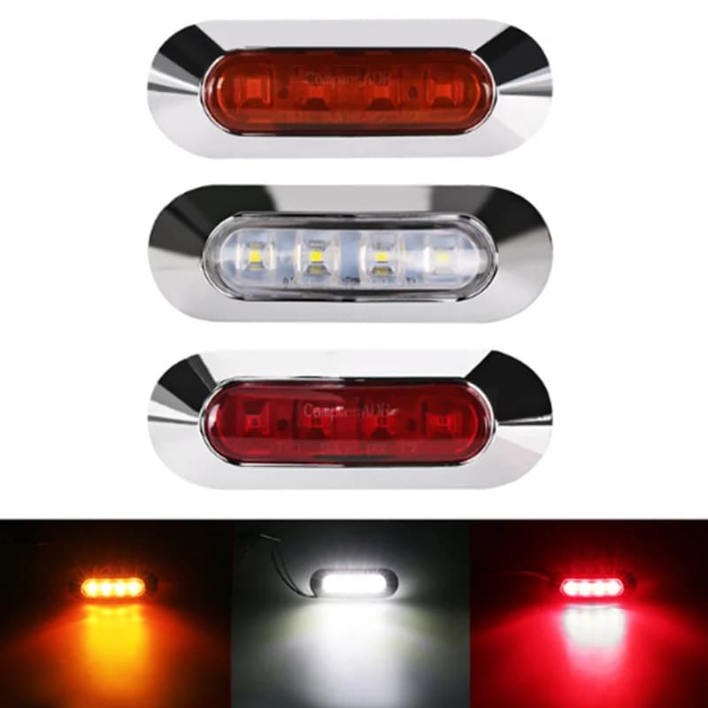 Enquêter arrière à iode à 4LED, marqueur latéral, feu de dégagement pour remorque et camion, 10V-30V, 1PC