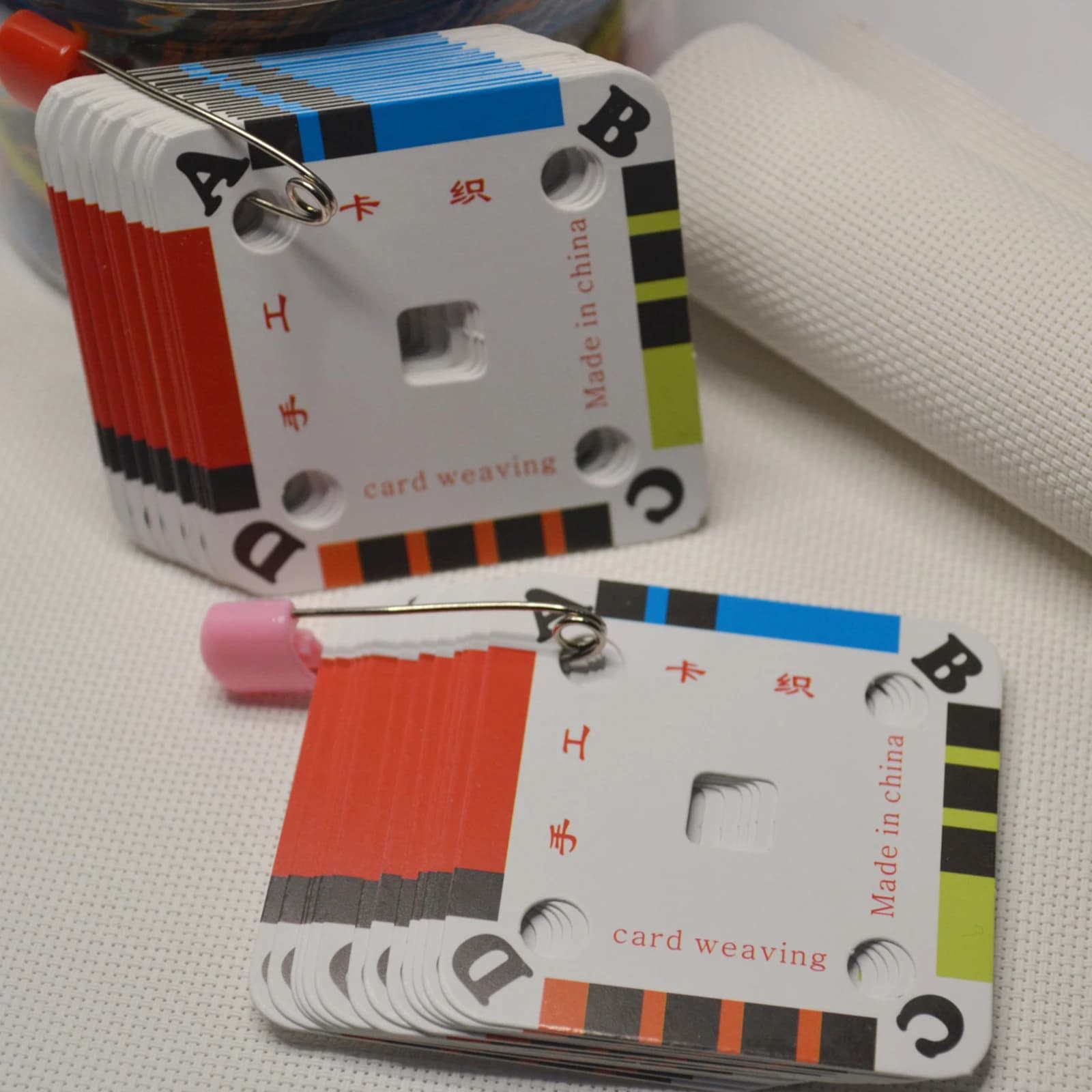 100 pièces cartes de tissage comprimé Surface lisse pour métier à tisser bricolage fournitures de tissage cartes en papier tressé voeux artisanat outils de couture à la main