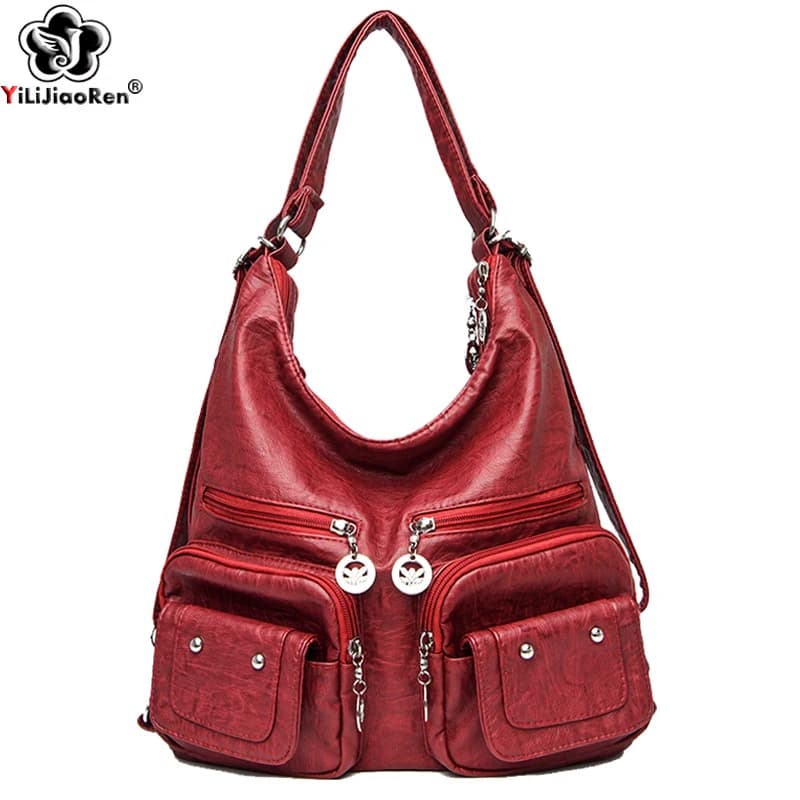 Sacs à main décontractés pour dames sacs à main multifonctions de luxe de créateur Sac fourre-tout de grande capacité sacs à bandoulière en cuir souple pour femmes Sac