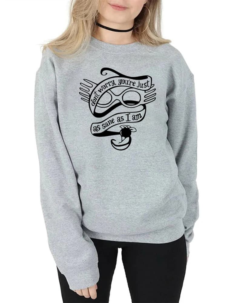 Luna Lovegood-Sweat-shirt ras du cou inspiré du film magique HP, sweats à capuche Poudlard, citation Spectra PVD, monde des sor32.dll