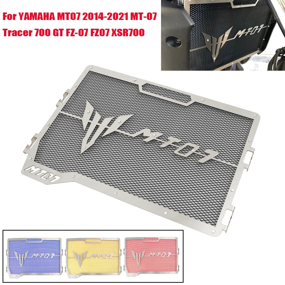 Pour YAMAHA MT07 2014-2019 MT-07 ugger 700 ightFZ-07 FZ07 XSR700 Moto Inoxydable religions Couverture Grill Garde Grille Protecteur