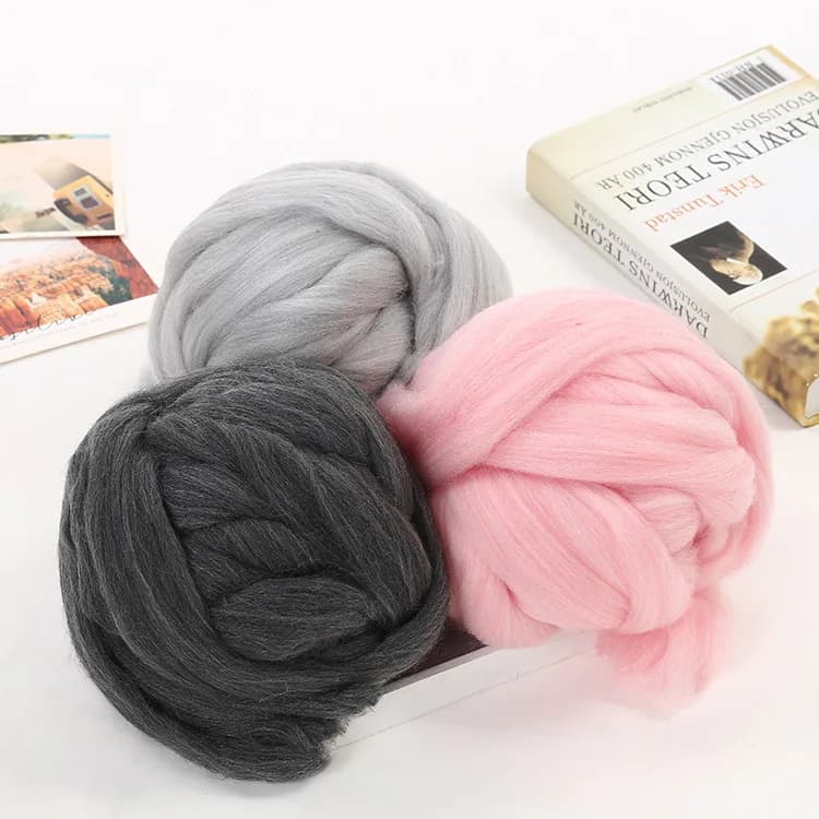 Fil de laine islandaise super épais 1KG pour couverture tricotée à la main, tapis pour animaux fait main, fil à tricoter et à crocheter