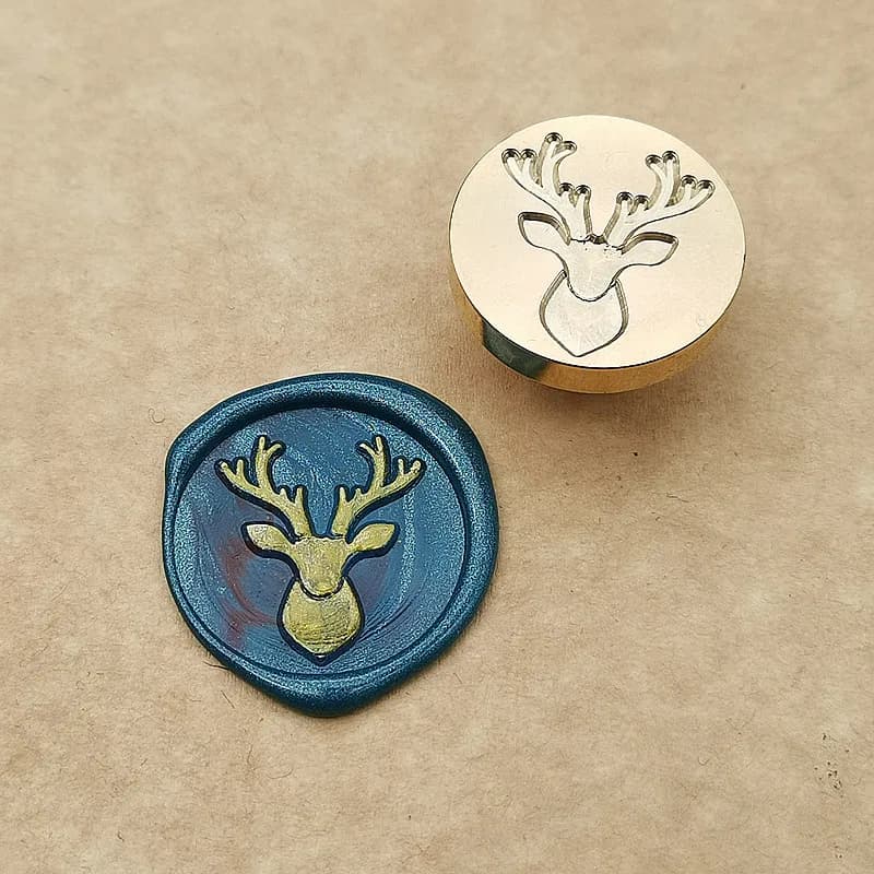 Sika – sceau de scellage en forme de cerf, en bois, pour noël, décoration de mariage