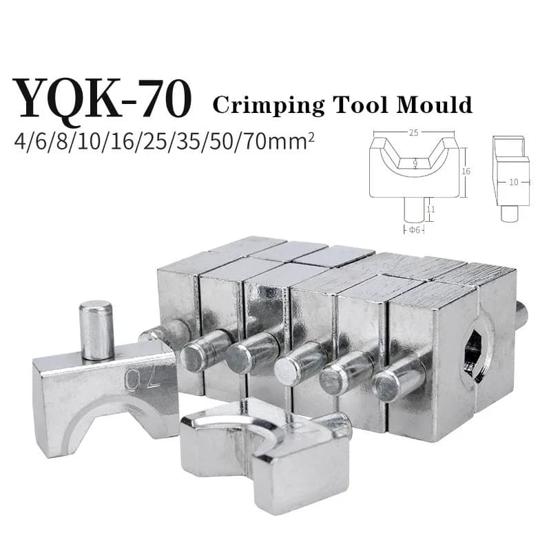 1 Paire YQK-70 Pince Hydraulique Die Cuivre Et En Aluminium Terminal Outil De Sertissage Die Hexagonal