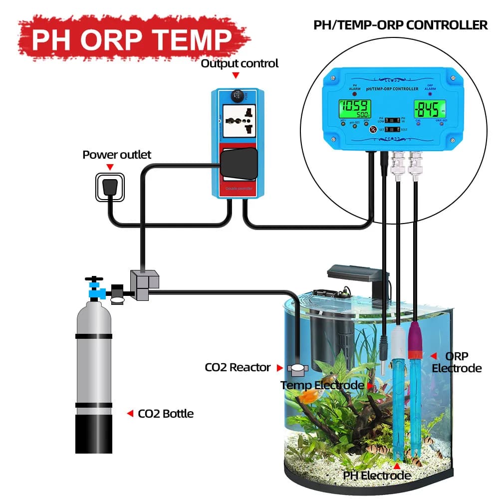 Testeur de qualité de l'eau PH EC TDS, contrôleur ORP TEMP, détecteur de qualité de l'eau, sonde de type BNC, piscines d'aquarium, eau potable