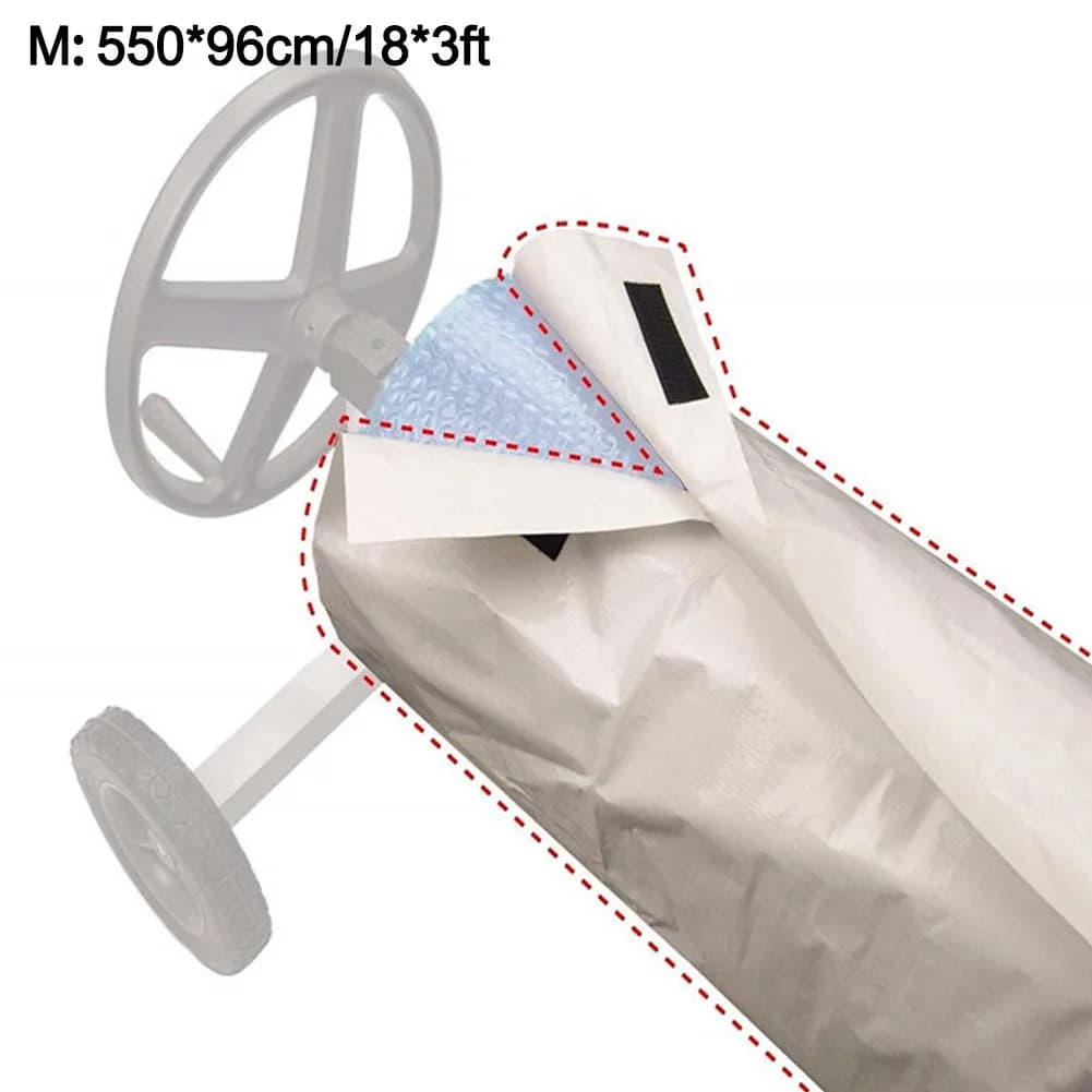 Couverture de piscine extérieure, 4 tailles, anti-poussière, étanche, protection UV, bobine de rouleau solaire, couverture de protection, couverture solaire