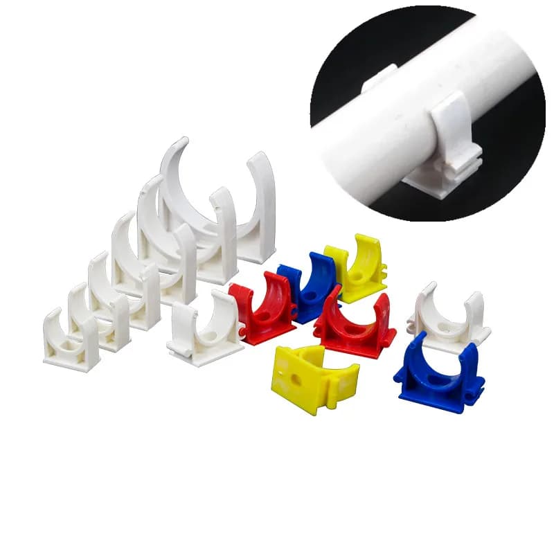 Colliers de serrage en PVC 16-32Mm, 10 pièces, connecteurs de tuyaux d'eau, fixation à clip, raccords de tubes en plastique, support, accessoires de jardin
