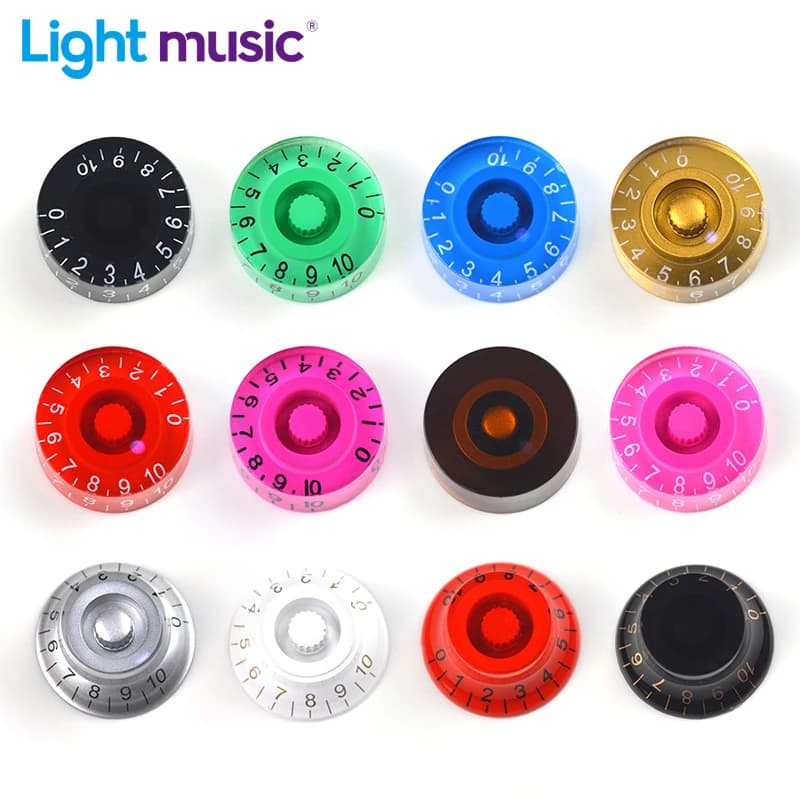 Bouton de contrôle de vitesse de guitare électrique LP multicolore, 2 pièces, bouton de tonalité de Volume, chapeau haut-de-forme droit, accessoires de guitare en plastique