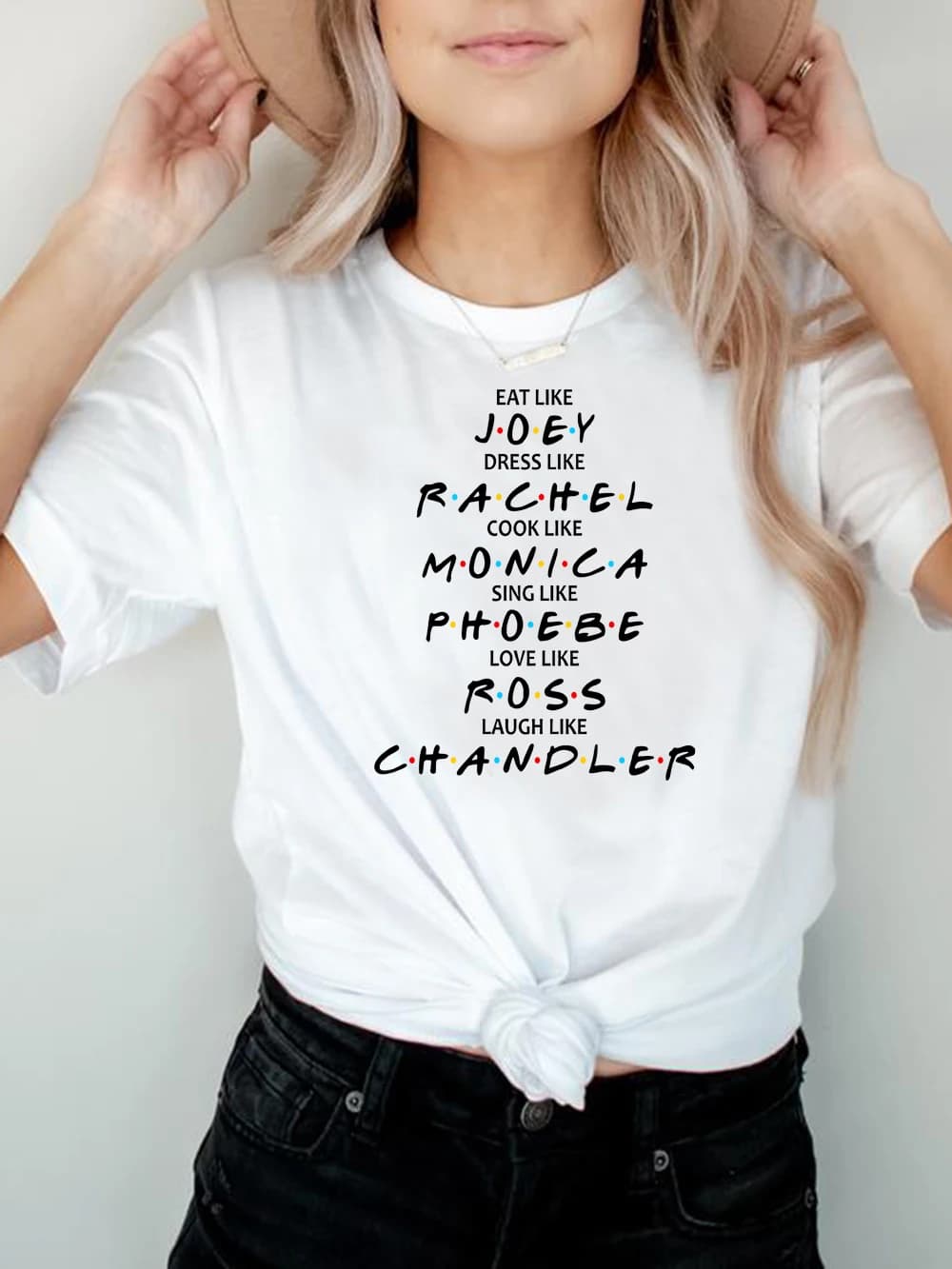 T-shirt de série télévisée Friends Be Like Friends, pivote, graphique, pour femmes, cadeau