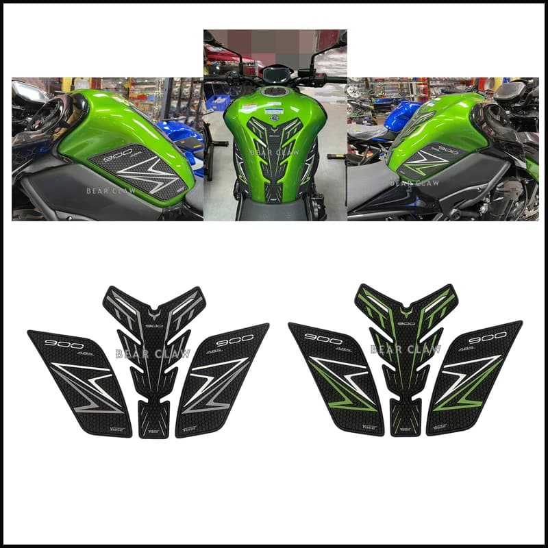 Coussretours de traction précieux pour moto Kawasaki Z900 17-20, protecteur de poignée de genou à gaz latéral, autocollant anti-ald avec un adhésif 3M super fort