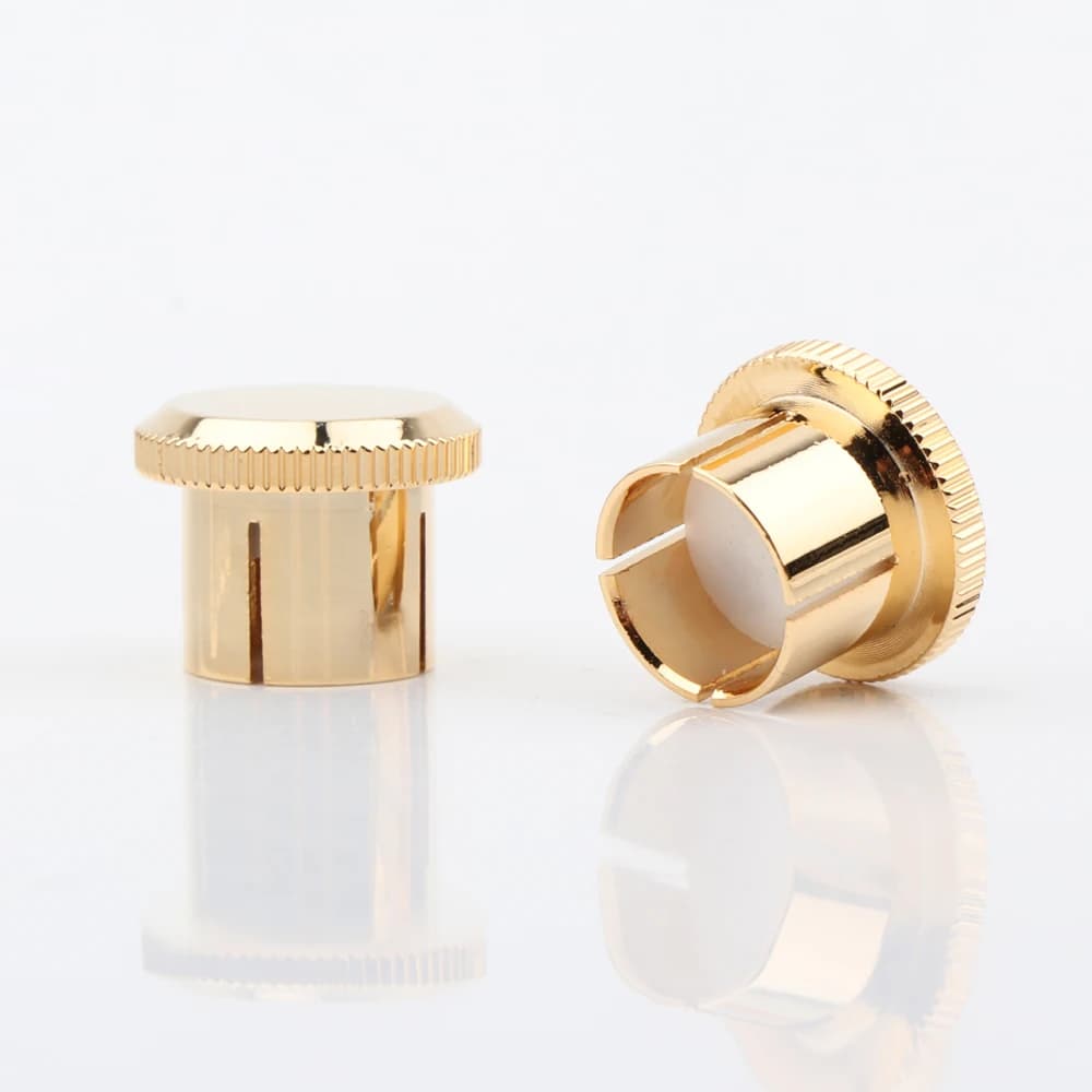 CA7002G Capuchons de prise RCA en cuivre plaqué or 24K, anti-bruit, qualité supérieure, à encastrer