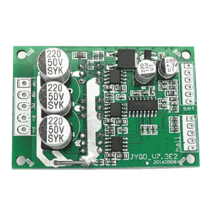 Panneau de commande de moteur sans balais haute puissance DC12V-36V W, contrôleur PWM, Hall BLDC, 500