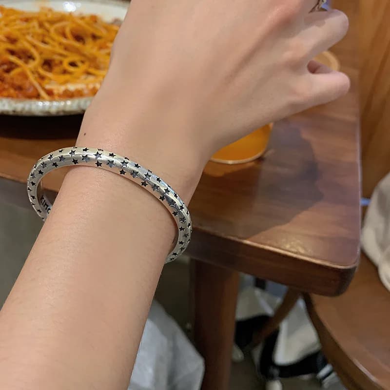 Bracelet en argent thaïlandais pour femmes, élégant, étoile personnalisée, Original, cadeau d'anniversaire, ne se décolore pas