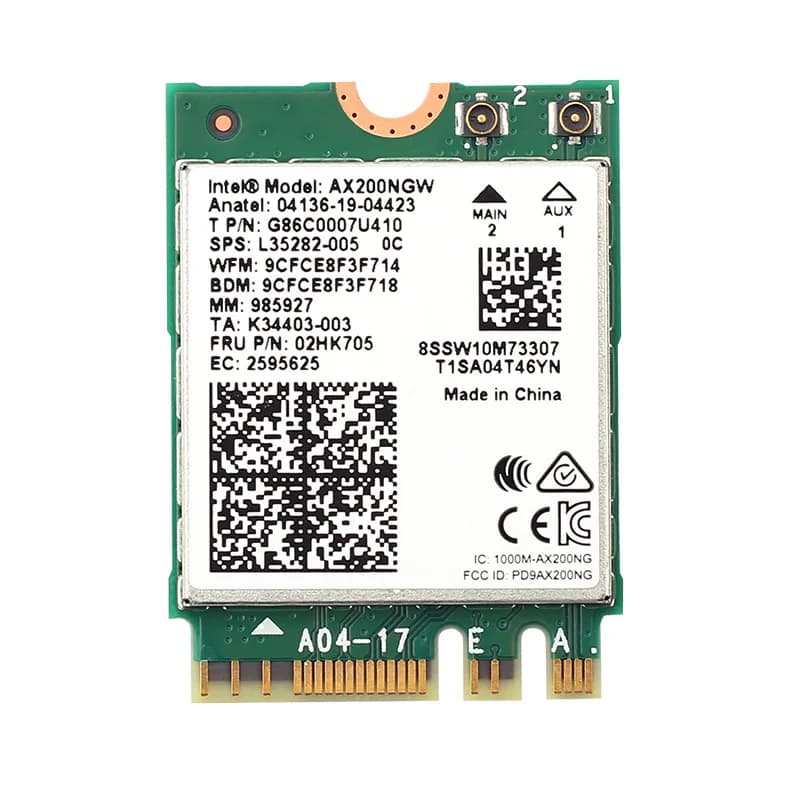 Carte Wi-Fi 6E Intel AX210 802.11ax 5374 Mbps Bluetooth 5.3 MU-MIMO AX210NGW Kit de bureau Adaptateur Wi-Fi 2.4G/5G/6Ghz Win 10/11