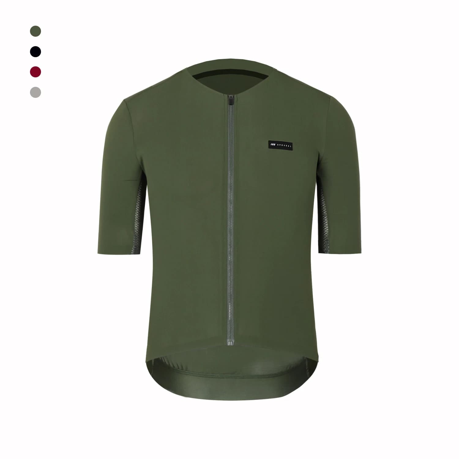 SPEXCEL 2021 nouveau tissu Coldback UPF 50 + Pro Aero maillots de cyclisme à manches courtes sans couture sans col conception fermeture éclair poche vert