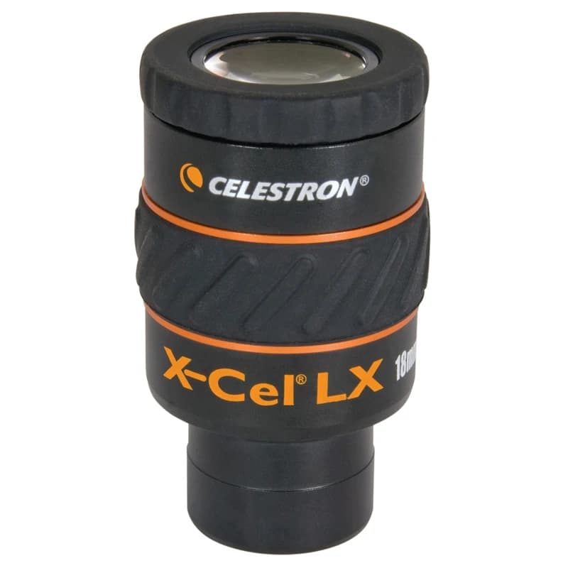 CELESTRON X-CEL LX 18mm Astronomique oculaire 1.25 Pouces 60 degrés haute définition grand champ de vision, rotation de lunettes