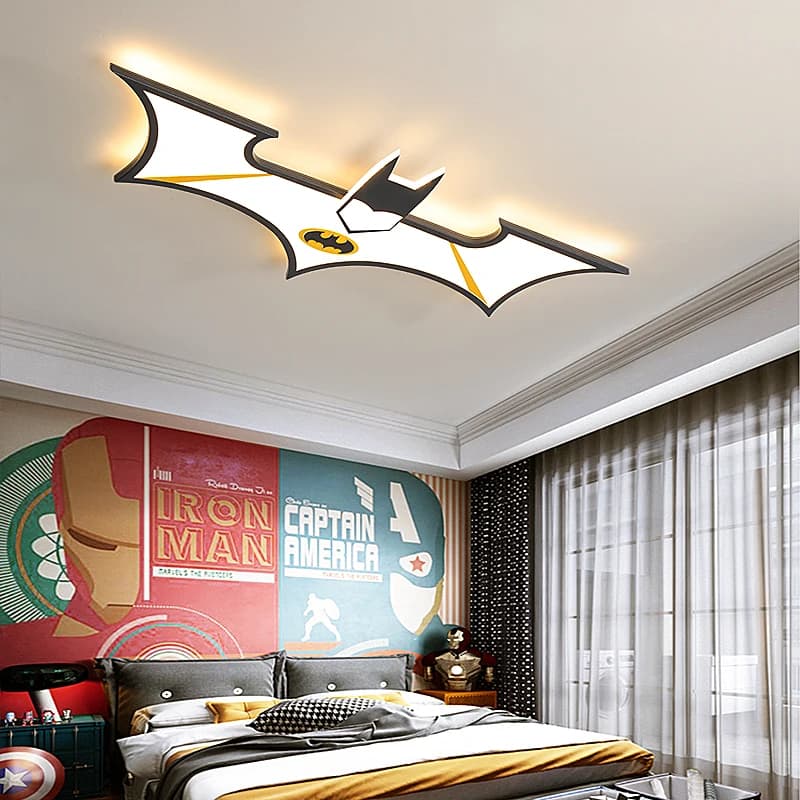 Plafonnier LED chauve-souris ultra-mince au design moderne, luminaire décoratif d'intérieur, idéal pour un salon, une chambre à coucher, un bureau ou un restaurant