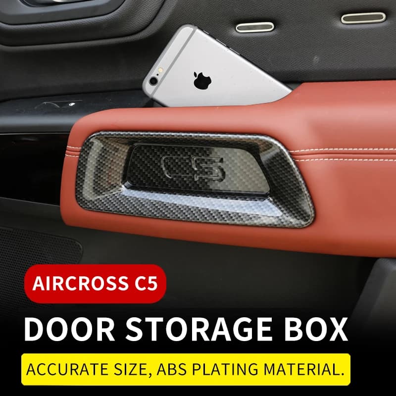 Boîte de rangement de porte pour citroën C5 Aircross 2017 2018 20198 2020-2021, main courante, accessoires d'intérieur automobile