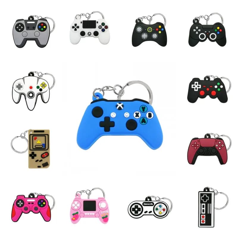 1 pièces PVC nouveau style Machine de jeu porte-clés et porte-clés mignon manette de jeu Joystick porte-clés sac voiture suspendus ajustement hommes garçon clés