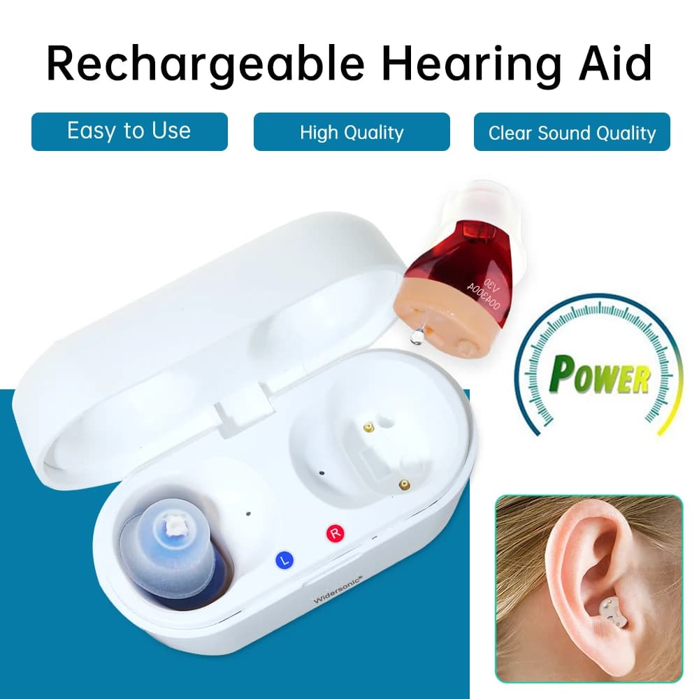 Prothèses auditives USB rechargeables Mini Audifonos dans l'oreille Portable Invisible tonalité réglable amplificateur de son pour la surdité livraison directe