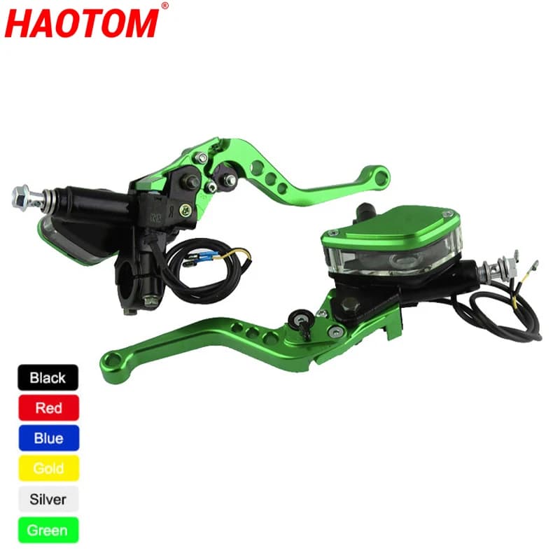 Levier de Frein et Embrayage Hydraulique à Poignée Réglable L + R, Pompe à Intervalles Master, pour Moto de Course, HONDA, Yamaha, Kawasaki, 2 Pièces
